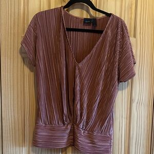 Daytrip Dusty Rose Pleated Blouse